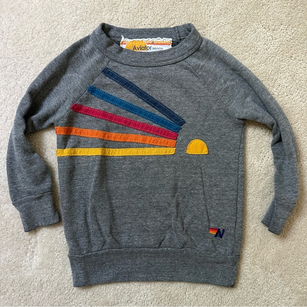 SALE 🌈 Aviator Nation Kids Crewneck Sweatshirt